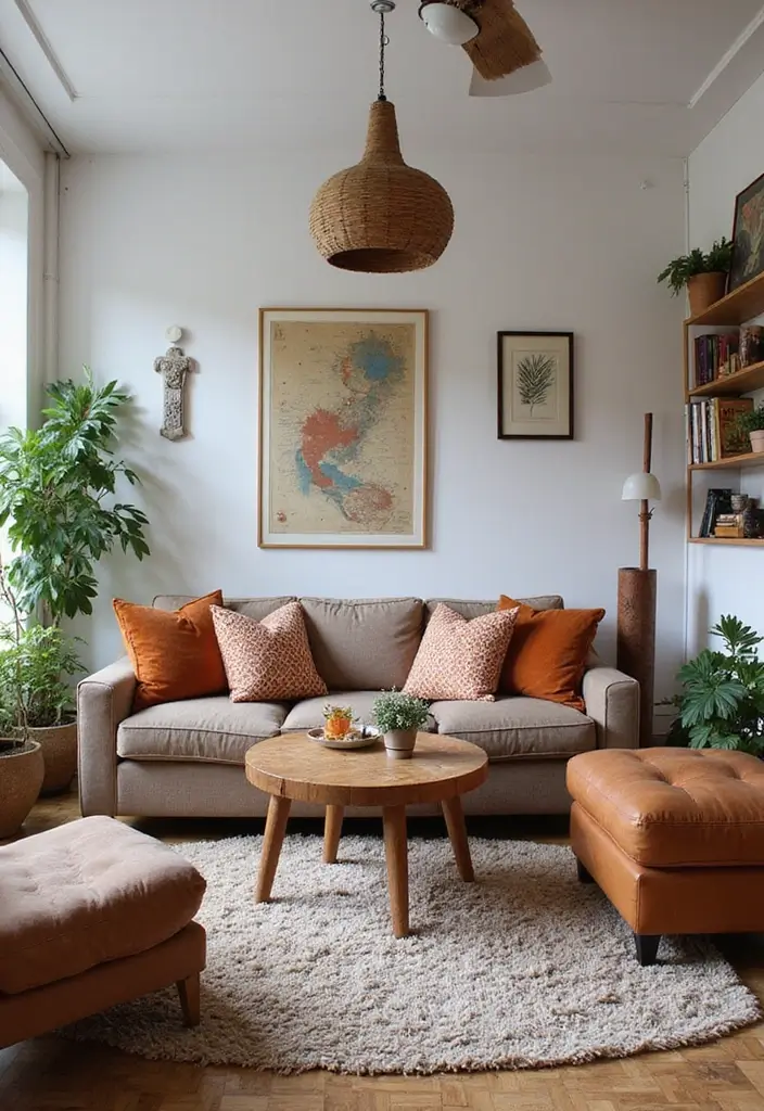 28 Eclectic Bohemian Living Room Ideas to Copy Instantly 22 28 Eclectic Bohemian Living Room Ideas to Copy Instantly - 22. Mixing Modern with Vintage