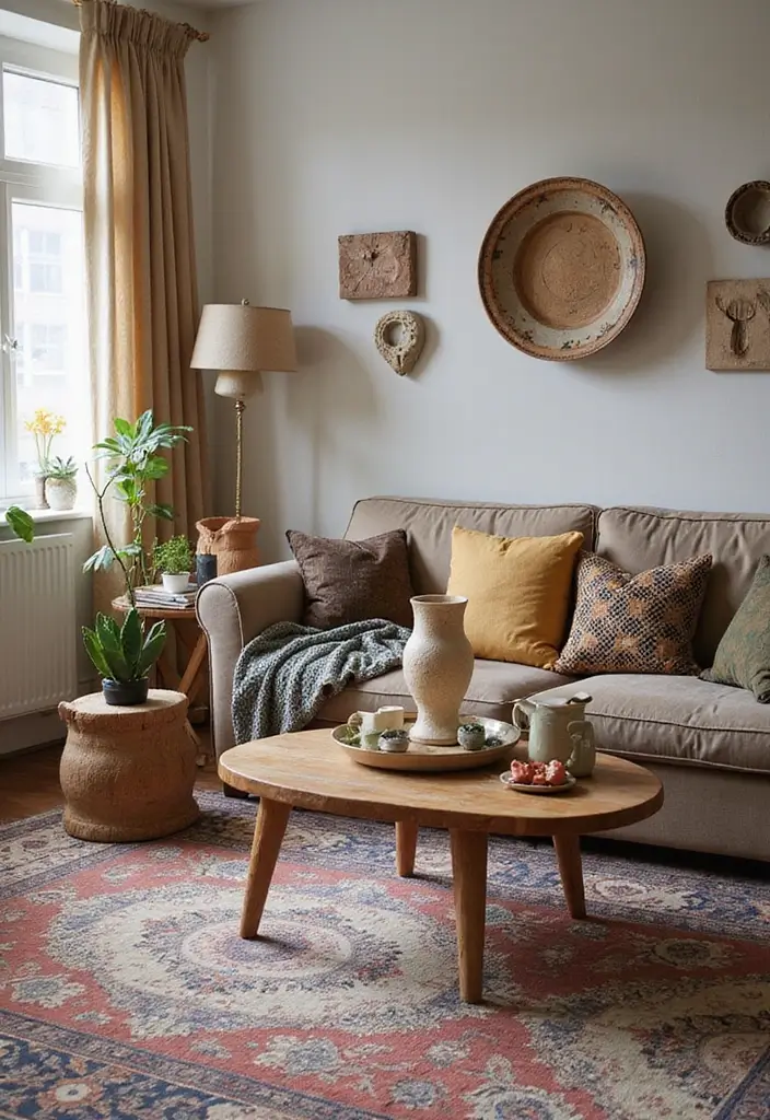 28 Eclectic Bohemian Living Room Ideas to Copy Instantly 26 28 Eclectic Bohemian Living Room Ideas to Copy Instantly - 26. Unique Decorative Accents