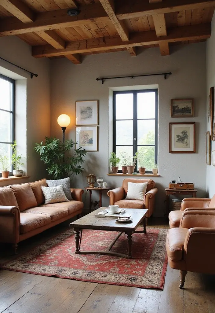 28 Eclectic Bohemian Living Room Ideas to Copy Instantly 3 28 Eclectic Bohemian Living Room Ideas to Copy Instantly - 3. Vintage Furniture Finds