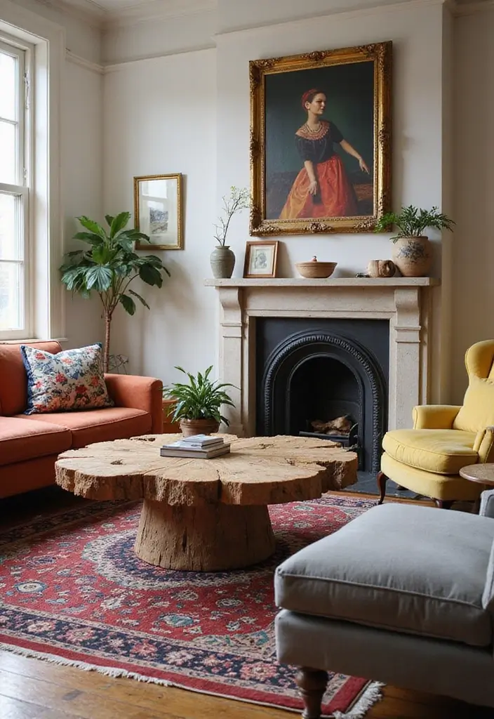 28 Eclectic Bohemian Living Room Ideas to Copy Instantly 8 28 Eclectic Bohemian Living Room Ideas to Copy Instantly - 8. Unique Coffee Tables