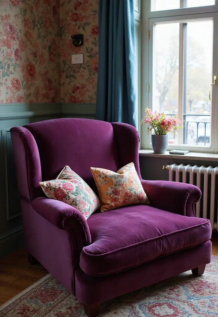 28 Purple Bohemian Bedroom Ideas Full of Character 14 28 Purple Bohemian Bedroom Ideas Full of Character - 14. Purple Velvet Upholstery