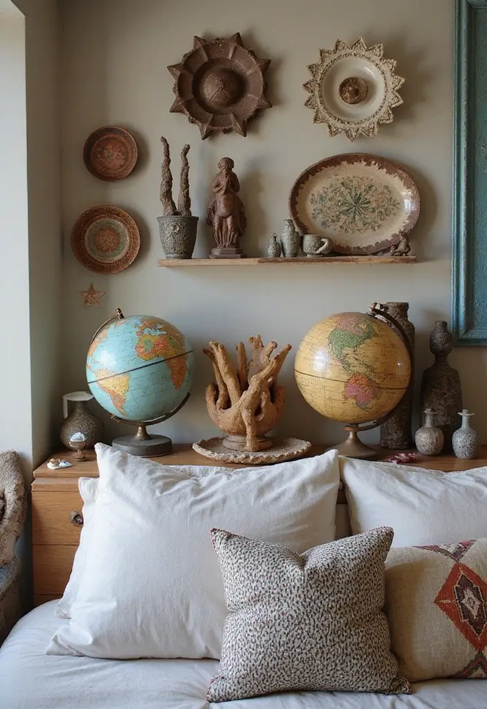 28 Purple Bohemian Bedroom Ideas Full of Character 24 28 Purple Bohemian Bedroom Ideas Full of Character - 24. Unique Decorative Objects