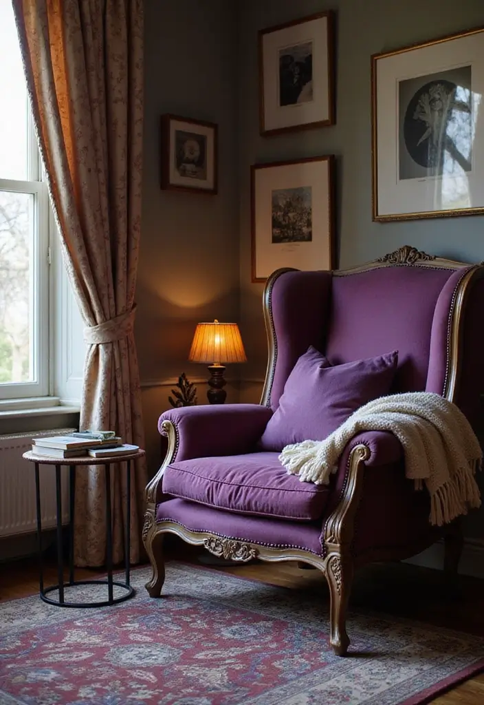 28 Purple Bohemian Bedroom Ideas Full of Character 8 28 Purple Bohemian Bedroom Ideas Full of Character - 8. Cozy Reading Nook