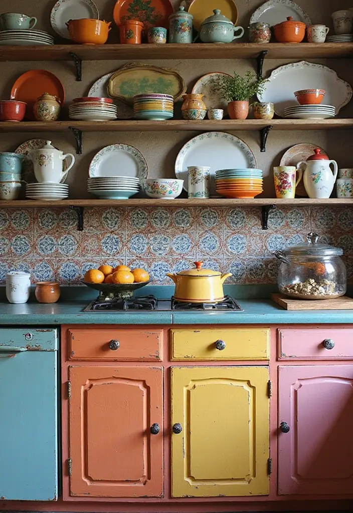 29 Bohemian Home Inspirations Straight from Pinterest - 10. Colorful Kitchen