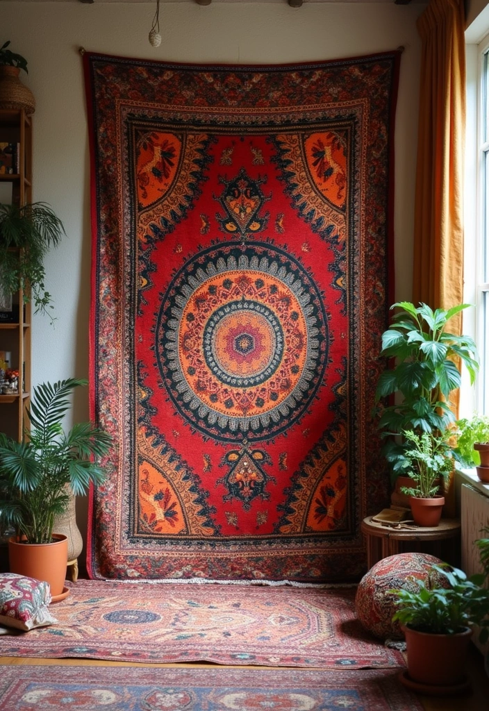 29 Bohemian Home Inspirations Straight from Pinterest - 14. Artistic Rugs