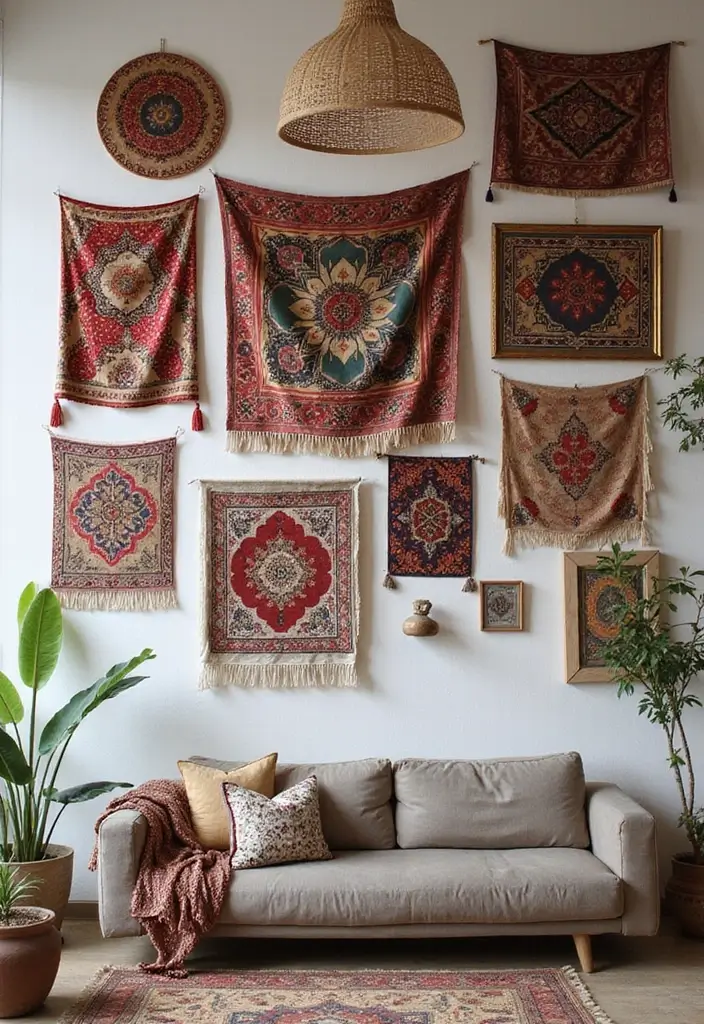 29 Bohemian Home Inspirations Straight from Pinterest - 8. Creative Wall Treatments