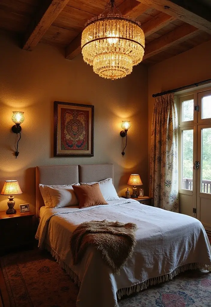 29 Bohemian Style Bedroom Designs Full of Charm 28 29 Bohemian Style Bedroom Designs Full of Charm - 28. Statement Lighting Fixtures