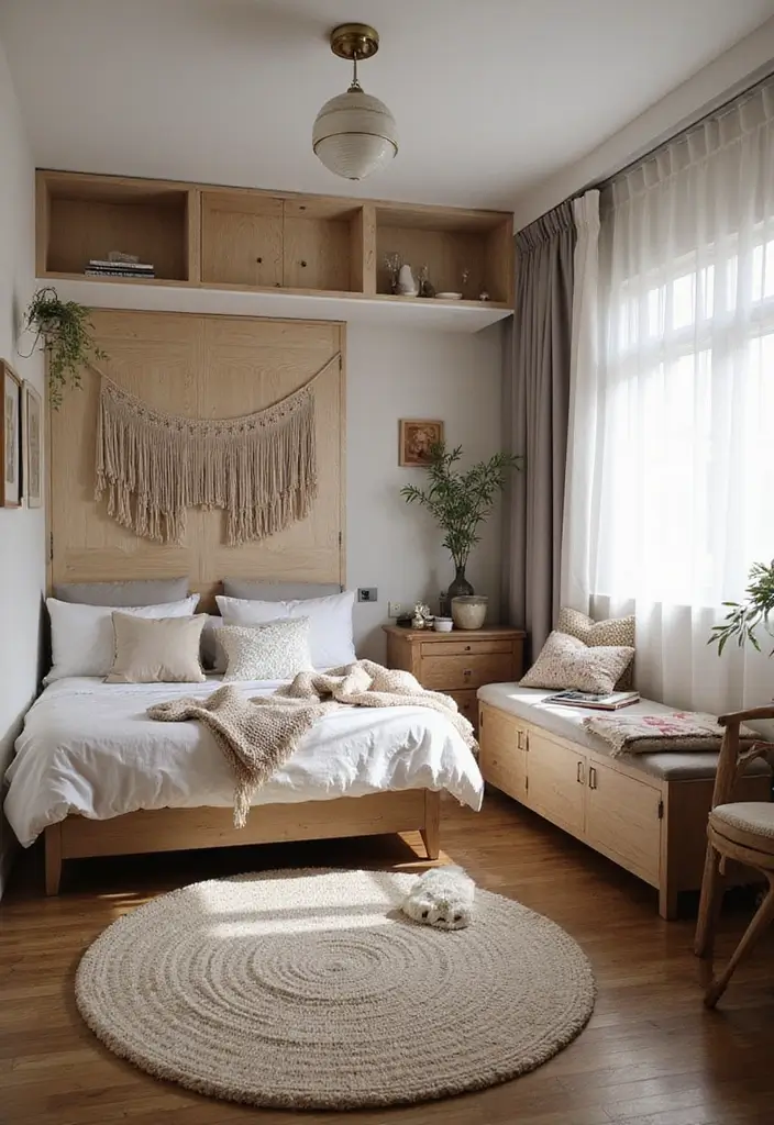 29 Bohemian Style Bedroom Designs Full of Charm 9 29 Bohemian Style Bedroom Designs Full of Charm - 9. Multifunctional Furniture