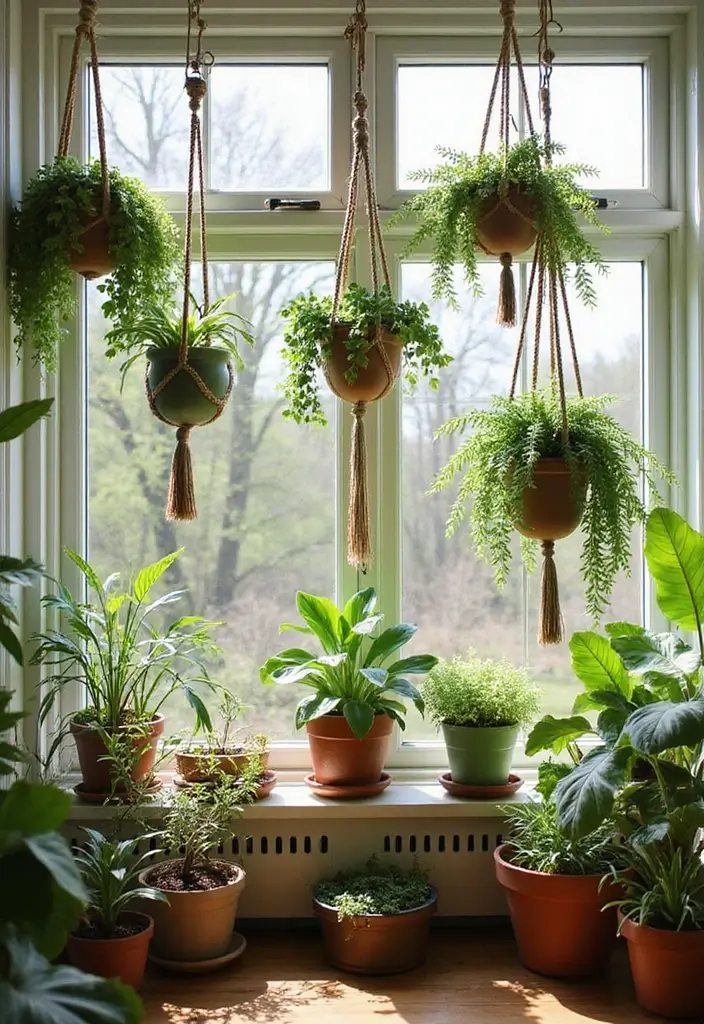 29 Bohemian Sunroom Ideas That Feel Dreamy and Light 1 29 Bohemian Sunroom Ideas That Feel Dreamy and Light - 1. Dreamy Hanging Plants