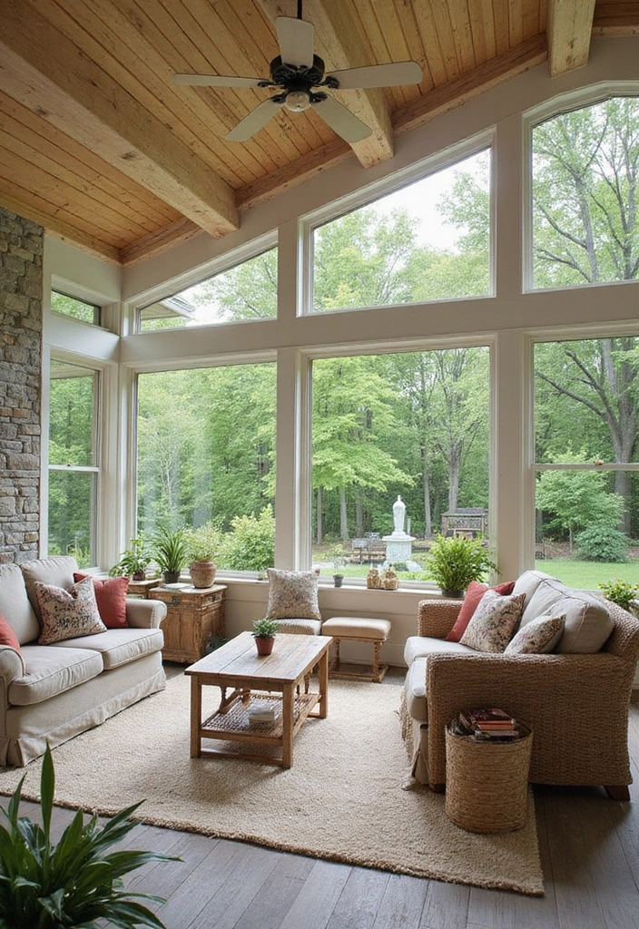 29 Bohemian Sunroom Ideas That Feel Dreamy and Light 26 29 Bohemian Sunroom Ideas That Feel Dreamy and Light - 26. Embrace the Outdoors