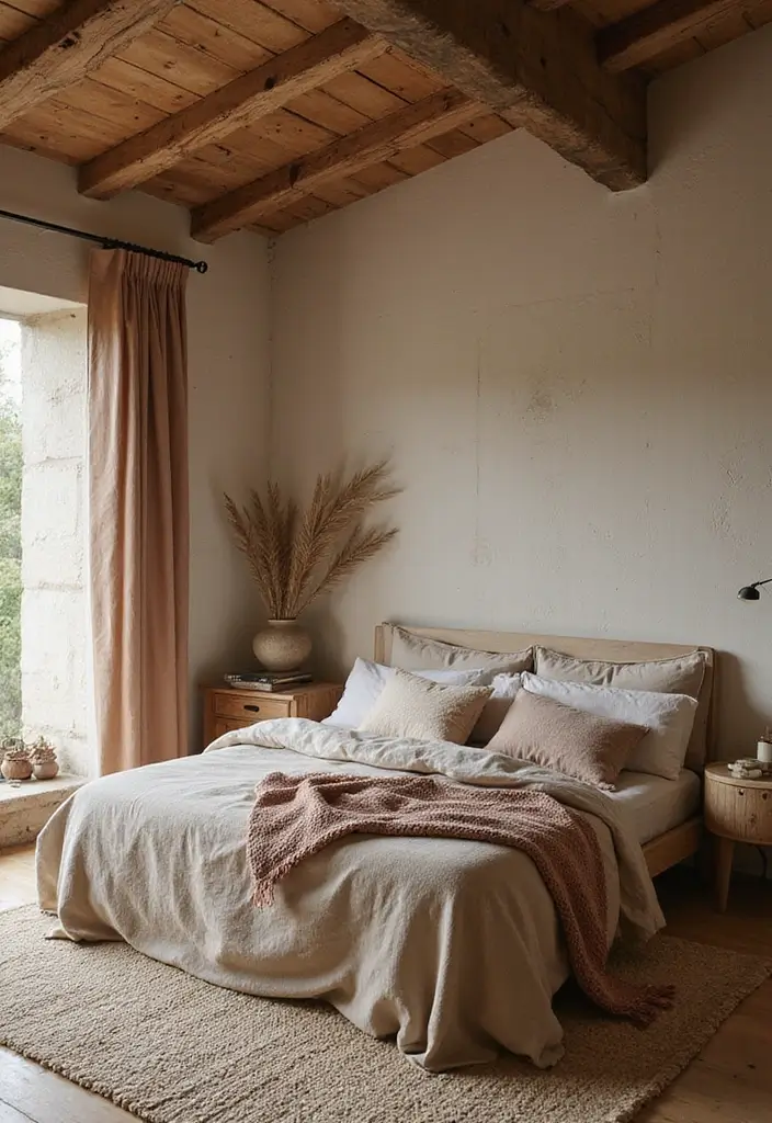 29 Cozy Bohemian Bedroom Ideas to Try This Year 11 29 Cozy Bohemian Bedroom Ideas to Try This Year - 11. Natural Materials