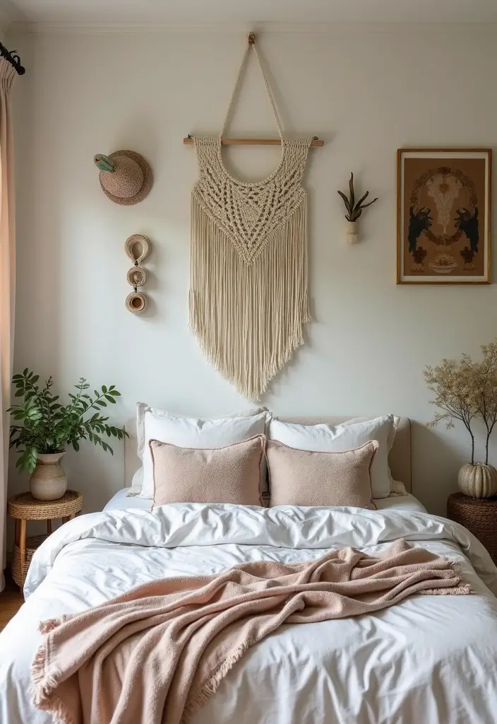 29 Cozy Bohemian Bedroom Ideas to Try This Year 13 29 Cozy Bohemian Bedroom Ideas to Try This Year - 13. Handmade Touches