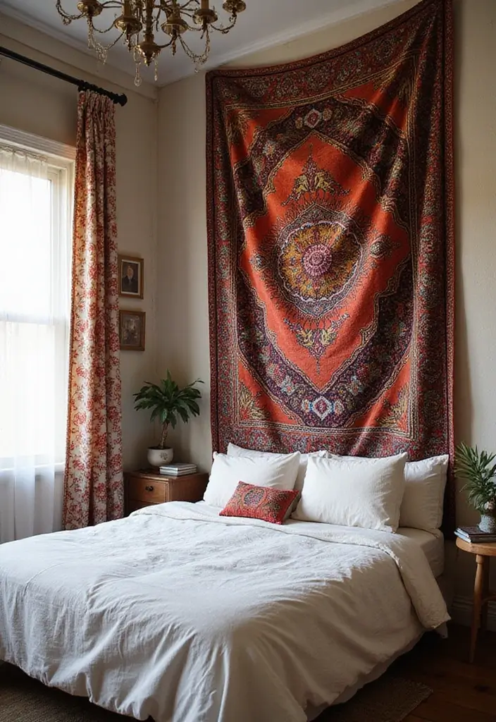 29 Cozy Bohemian Bedroom Ideas to Try This Year 14 29 Cozy Bohemian Bedroom Ideas to Try This Year - 14. Tapestries as Art