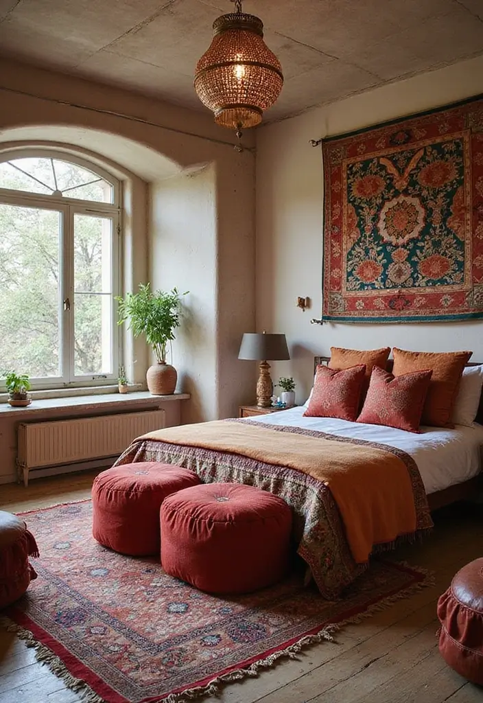 29 Cozy Bohemian Bedroom Ideas to Try This Year 17 29 Cozy Bohemian Bedroom Ideas to Try This Year - 17. Global Influence