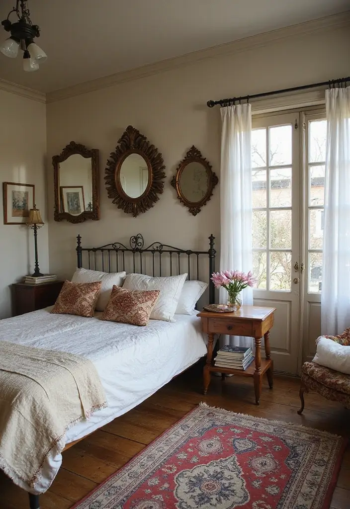 29 Cozy Bohemian Bedroom Ideas to Try This Year 26 29 Cozy Bohemian Bedroom Ideas to Try This Year - 26. Vintage Mirrors