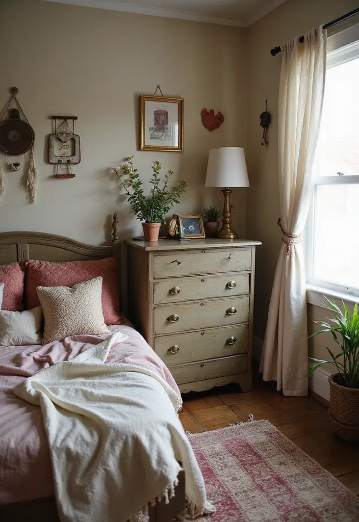 29 Cozy Bohemian Bedroom Ideas to Try This Year 5 29 Cozy Bohemian Bedroom Ideas to Try This Year - 5. Vintage Finds