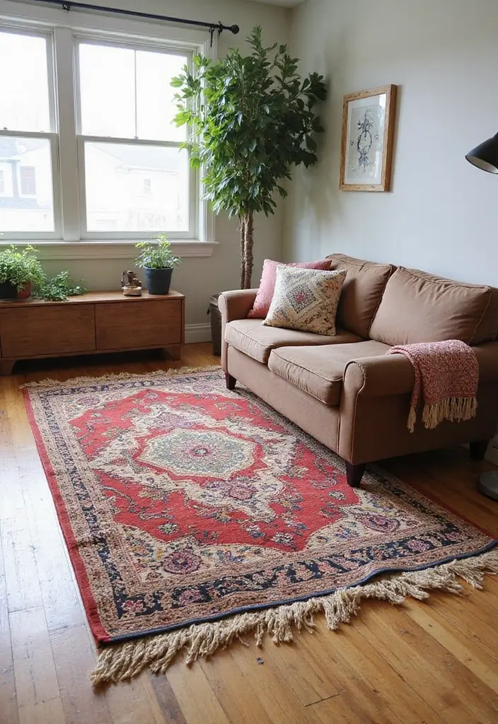 29 Industrial Bohemian Decor Inspirations with Edge - 12. Layered Rugs