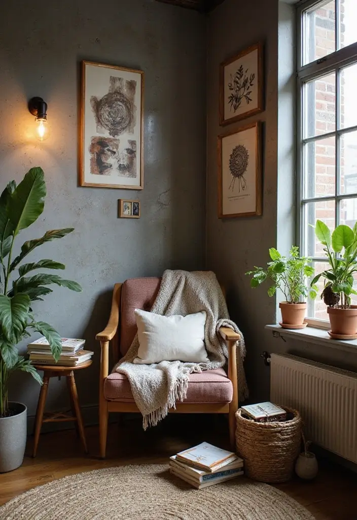 29 Industrial Bohemian Decor Inspirations with Edge - 14. Cozy Reading Nooks