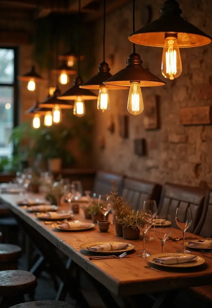 29 Industrial Bohemian Decor Inspirations with Edge - 2. Vintage Industrial Lighting Fixtures