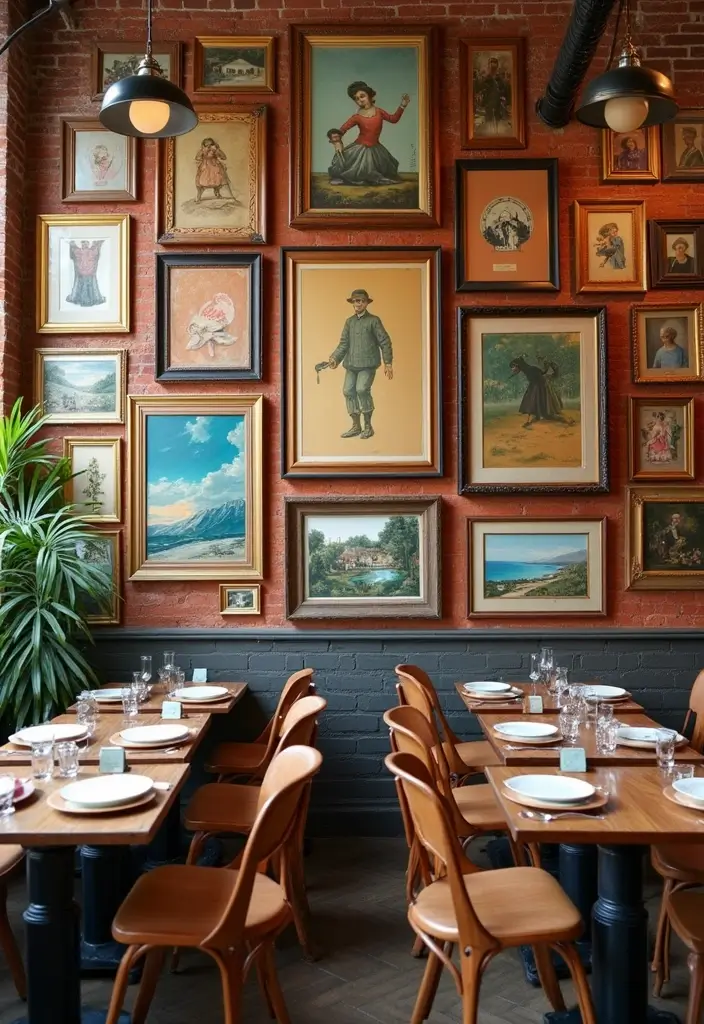 29 Industrial Bohemian Decor Inspirations with Edge - 3. Eclectic Wall Art Gallery