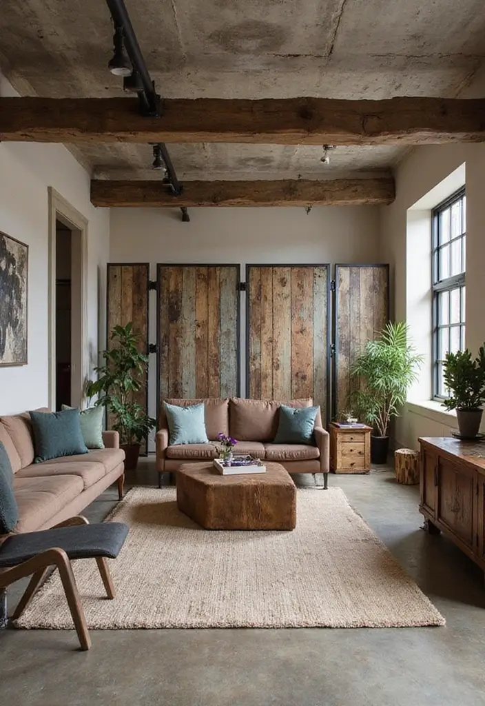 29 Industrial Bohemian Decor Inspirations with Edge - 8. Creative Room Dividers