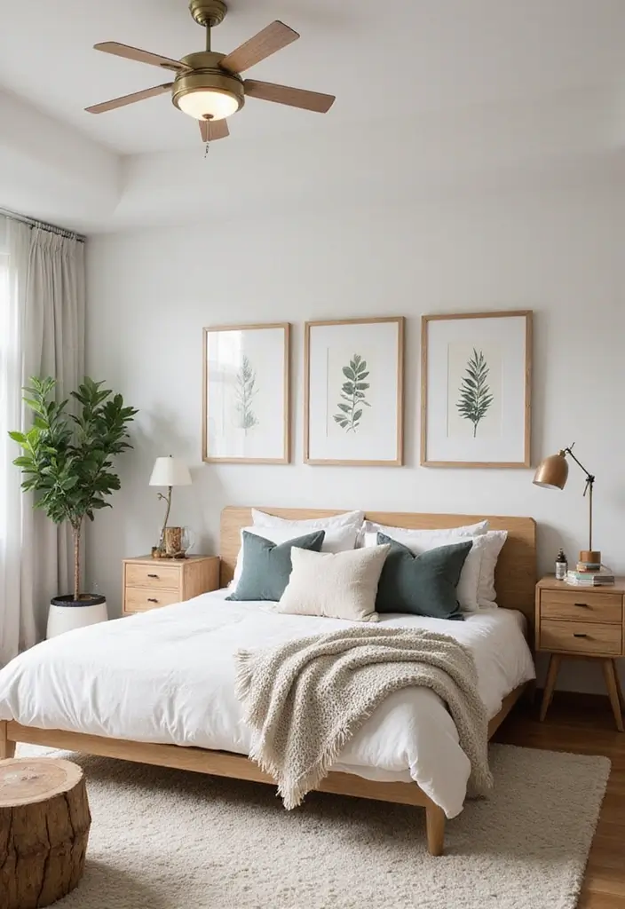 29 Jungle Bohemian Bedroom Designs with Natural Charm - 17. Nature-Inspired Accessories