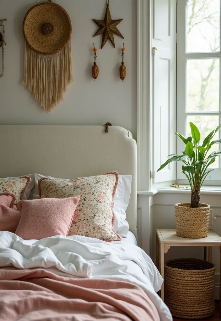 29 Jungle Bohemian Bedroom Designs with Natural Charm - 25. Functional Decor