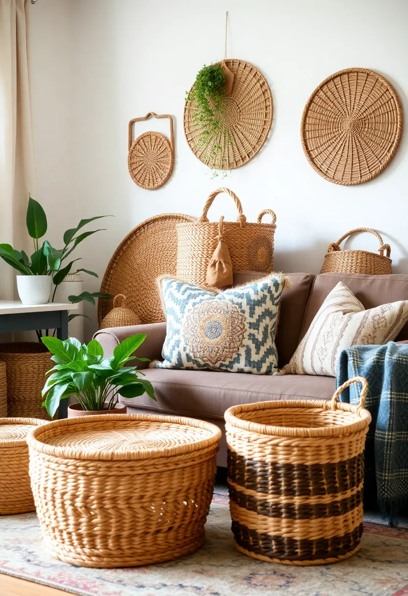 30+ Afro Bohemian Decor Inspirations for a Unique Home 13 30+ Afro Bohemian Decor Inspirations for a Unique Home - 13. Woven Baskets