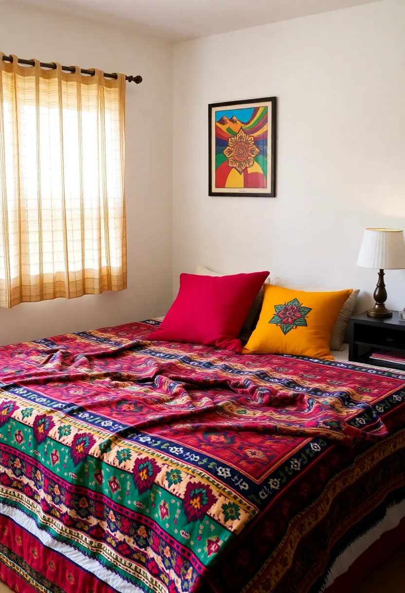 30+ Afro Bohemian Decor Inspirations for a Unique Home 17 30+ Afro Bohemian Decor Inspirations for a Unique Home - 17. Ethnic Quilts