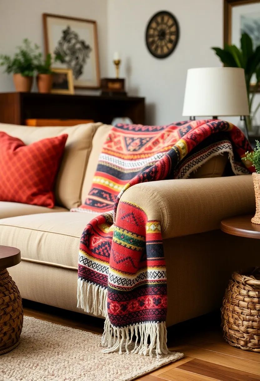 30+ Afro Bohemian Decor Inspirations for a Unique Home 29 30+ Afro Bohemian Decor Inspirations for a Unique Home - 29. Cultural Throw Blankets
