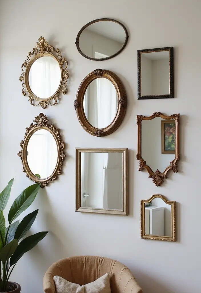 30+ Bohemian Decorating Ideas That Always Look Chic - 18. Creative Use of Mirrors