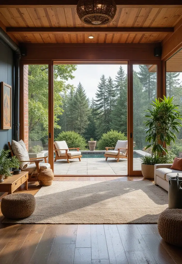 30+ Bohemian Decorating Ideas That Always Look Chic - 24. Indoor-Outdoor Flow