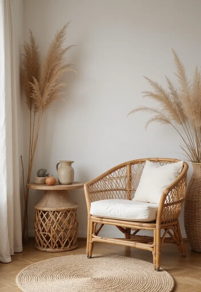 30+ Bohemian Decorating Ideas That Always Look Chic - 5. Natural Materials in Decor