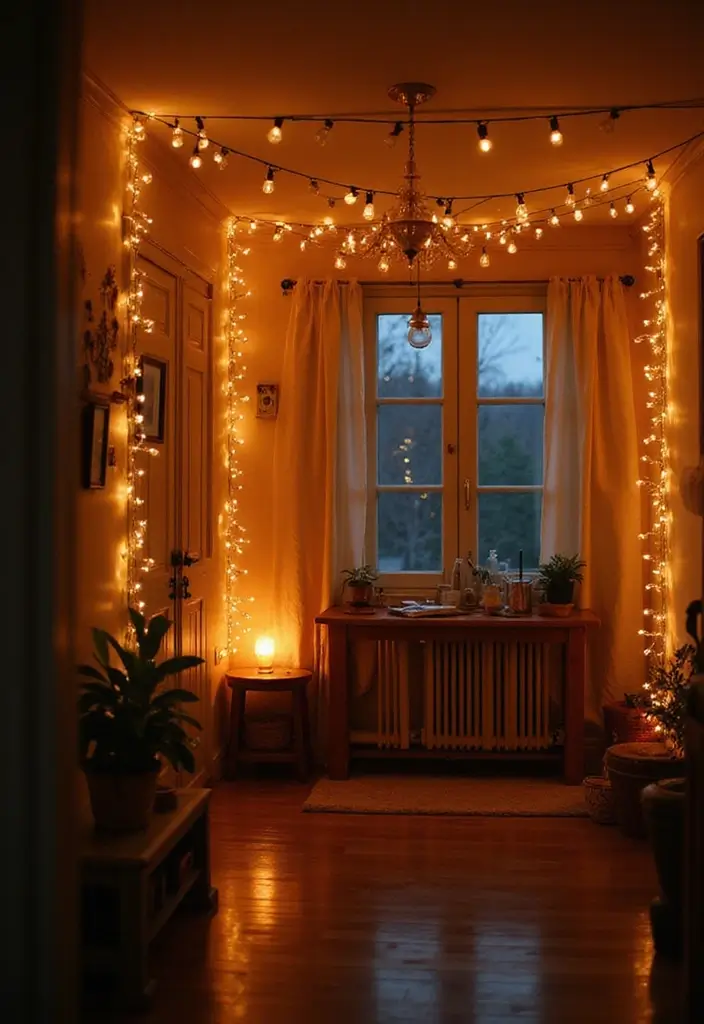 30+ Bohemian Decorating Ideas That Always Look Chic - 8. String Lights for Atmosphere