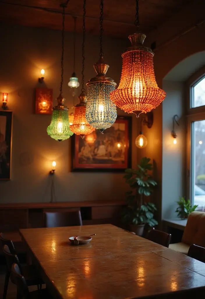 30+ Bohemian Decorating Ideas That Always Look Chic - 9. Unique Lighting Fixtures