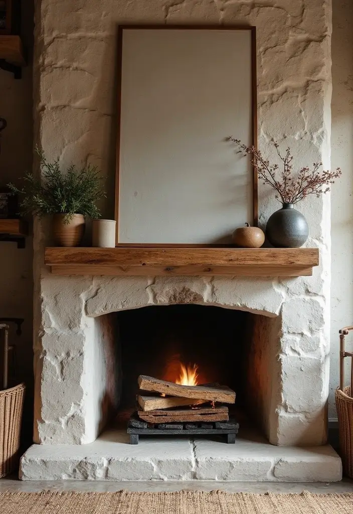 30+ Bohemian Fireplace Ideas That Feel Warm and Inviting 23 30+ Bohemian Fireplace Ideas That Feel Warm and Inviting - 23. Incorporate Textured Woods