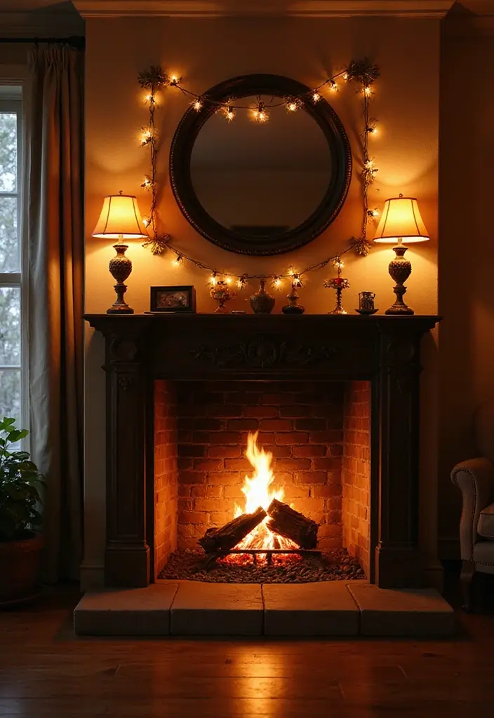 30+ Bohemian Fireplace Ideas That Feel Warm and Inviting 28 30+ Bohemian Fireplace Ideas That Feel Warm and Inviting - 28. Soft Lighting Options