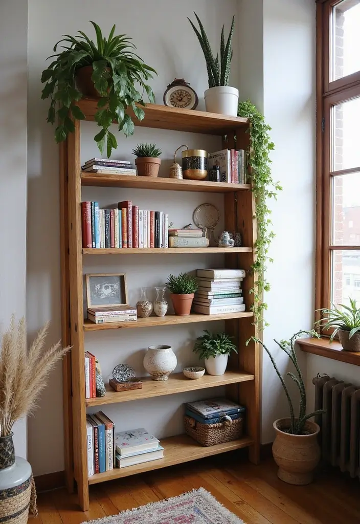 30+ Bohemian Furniture Ideas That Define the Space - 14. Unique Shelving Units