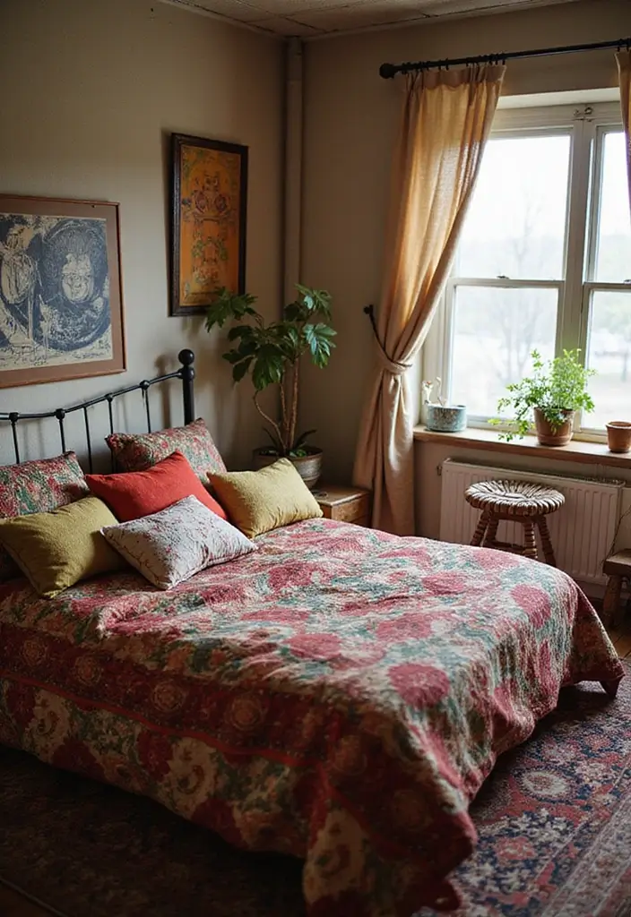 30+ Bohemian Furniture Ideas That Define the Space - 19. Eclectic Bed Frames
