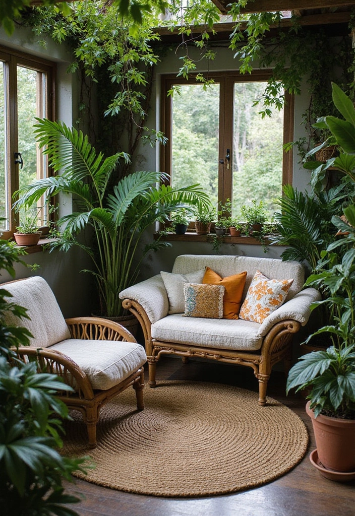 30+ Bohemian Furniture Ideas That Define the Space - 21. Indoor Garden Furniture