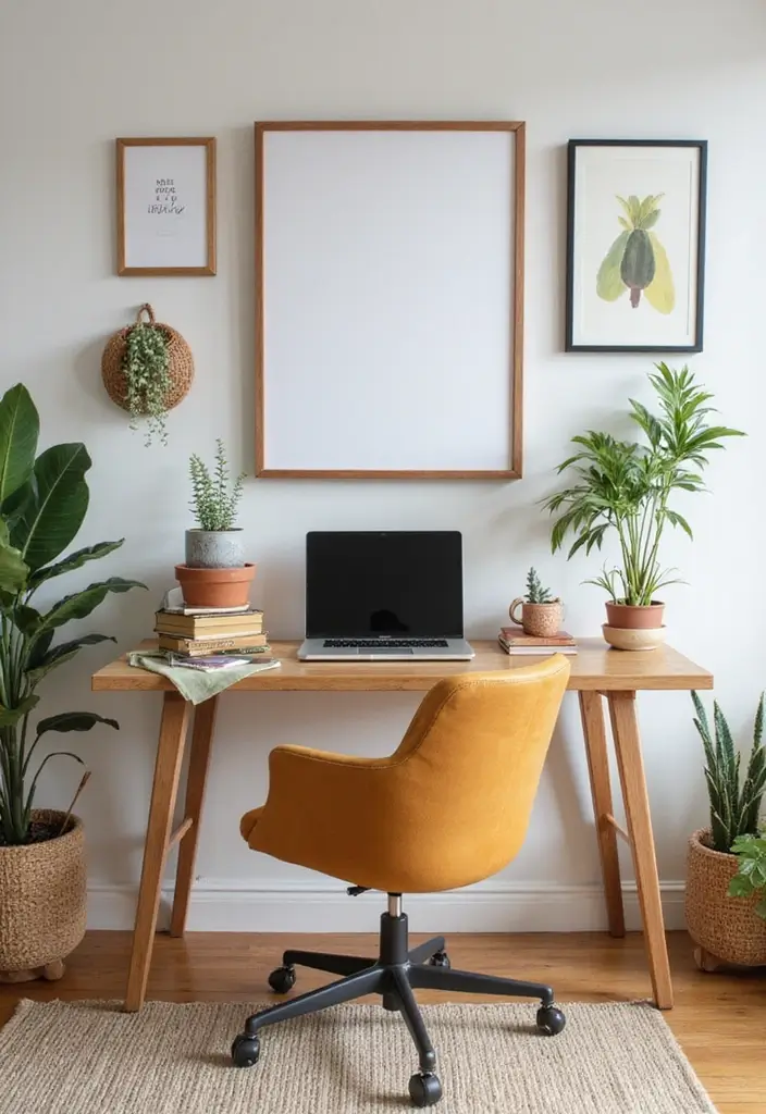 30+ Bohemian Furniture Ideas That Define the Space - 26. Functional Office Spaces