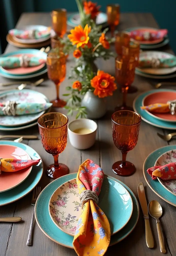 30+ Bohemian Furniture Ideas That Define the Space - 30. Unique Table Settings