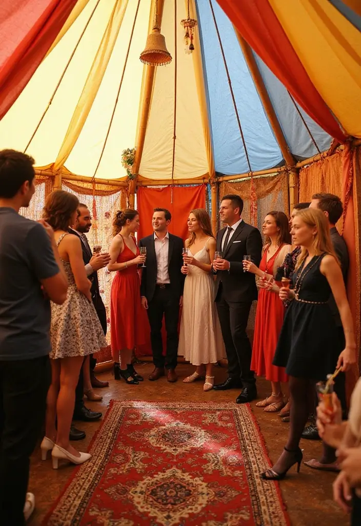 30+ Bohemian Tent Decor Ideas Perfect for Gatherings 21 30+ Bohemian Tent Decor Ideas Perfect for Gatherings - 21. Fun Photo Booth Area