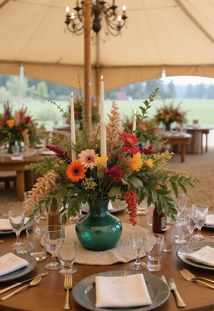 30+ Bohemian Tent Decor Ideas Perfect for Gatherings 5 30+ Bohemian Tent Decor Ideas Perfect for Gatherings - 5. Unique Centerpieces