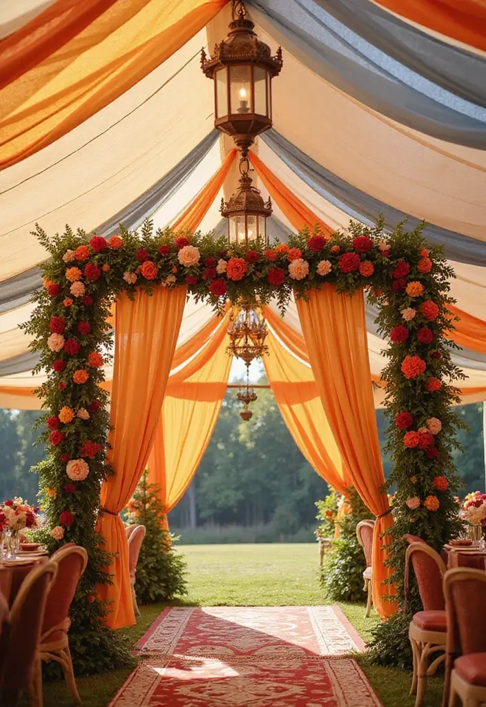 30+ Bohemian Tent Decor Ideas Perfect for Gatherings 6 30+ Bohemian Tent Decor Ideas Perfect for Gatherings - 6. Decorated Tent Entrances