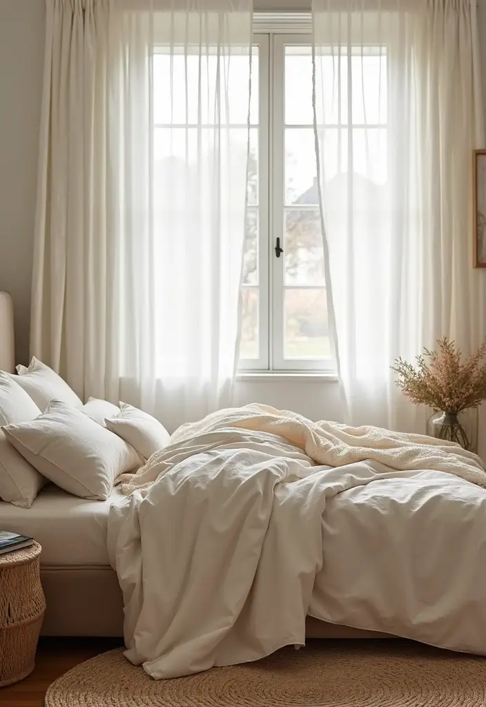 30+ Coastal Bohemian Bedroom Ideas You’ll Adore 1 30+ Coastal Bohemian Bedroom Ideas You’ll Adore - 1. Light and Airy Fabrics