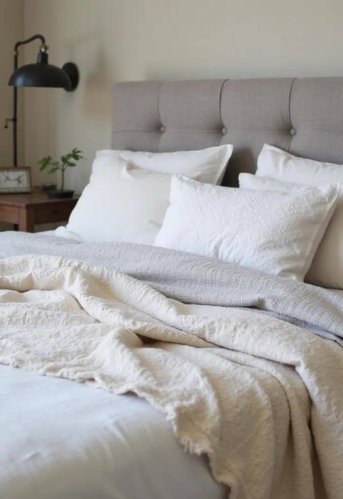 30+ Coastal Bohemian Bedroom Ideas You’ll Adore 15 30+ Coastal Bohemian Bedroom Ideas You’ll Adore - 15. Layered Bedding Styles