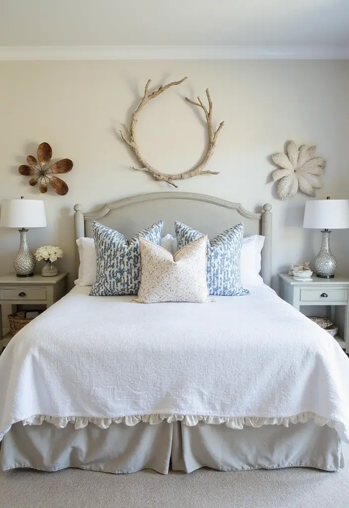 30+ Coastal Bohemian Bedroom Ideas You’ll Adore 19 30+ Coastal Bohemian Bedroom Ideas You’ll Adore - 19. Beachy Accents