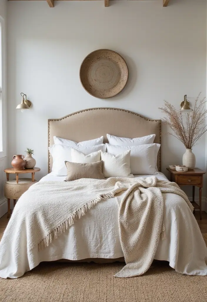 30+ Coastal Bohemian Bedroom Ideas You’ll Adore 24 30+ Coastal Bohemian Bedroom Ideas You’ll Adore - 24. Artistic Ceramics