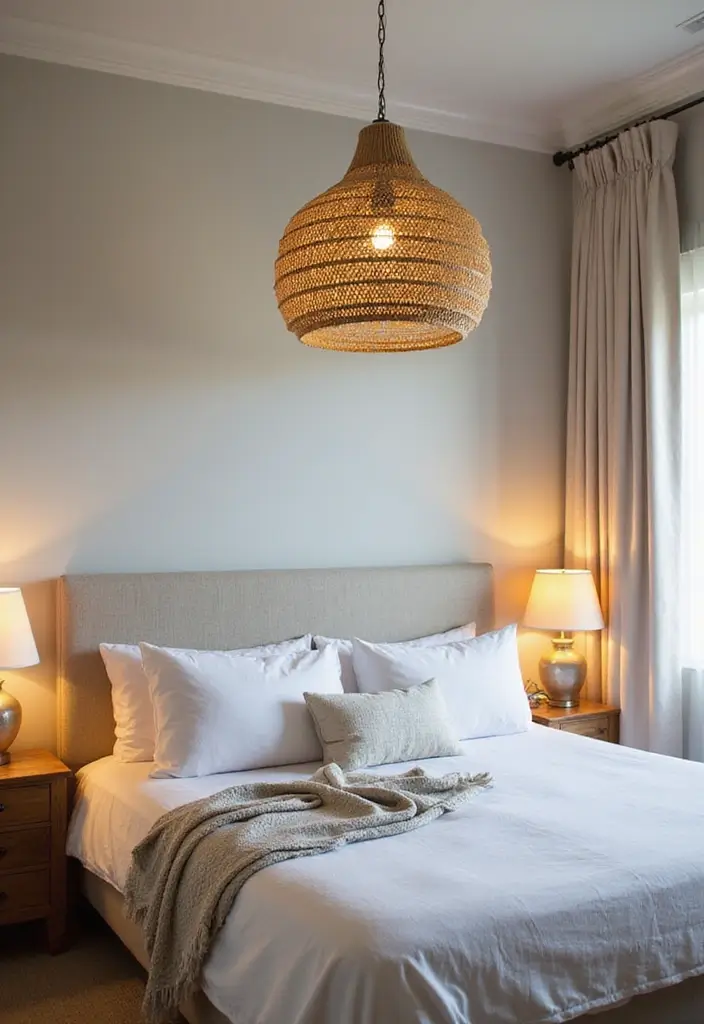 30+ Coastal Bohemian Bedroom Ideas You’ll Adore 8 30+ Coastal Bohemian Bedroom Ideas You’ll Adore - 8. Coastal-Inspired Lighting